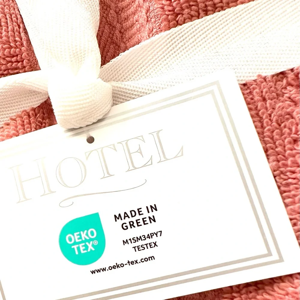 Hotel 8 Pc. Cotton Washcloths SUSTAINABLY MADE Teracotta Color NEW
